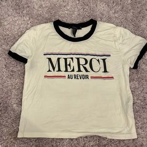 Forever 21 “merci Au revoir” top